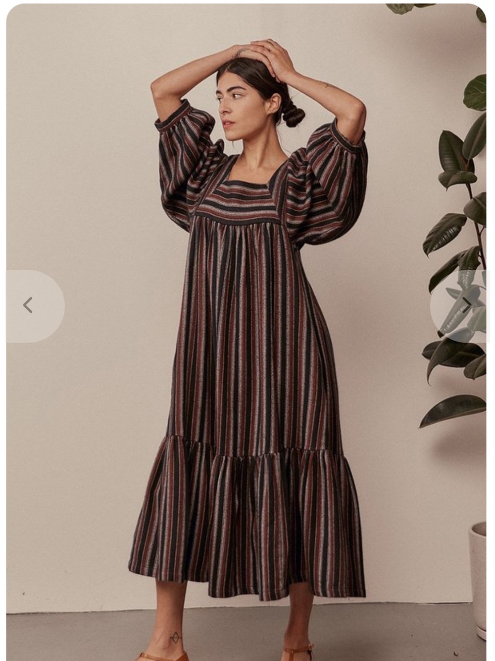 Sugar Candy Mountain Big Sur Dress Roma Striped Babydoll Mini Dress XS/S Boho